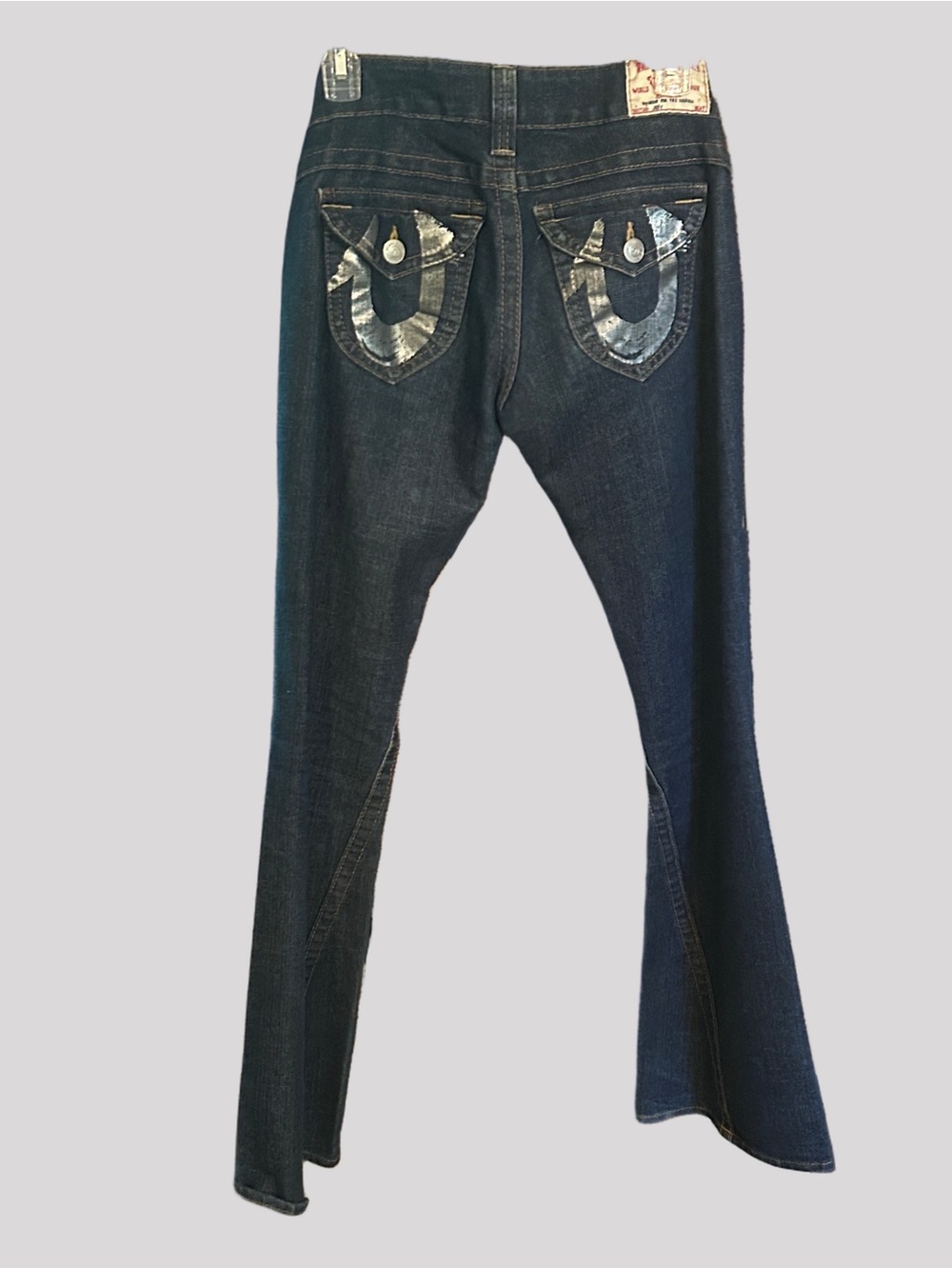 True Religion Dark Indigo Flare Jeans - Picture 5 of 14